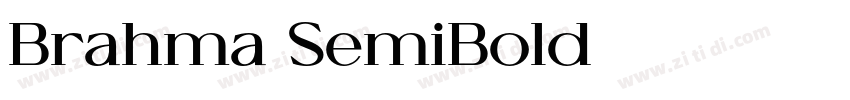Brahma SemiBold字体转换